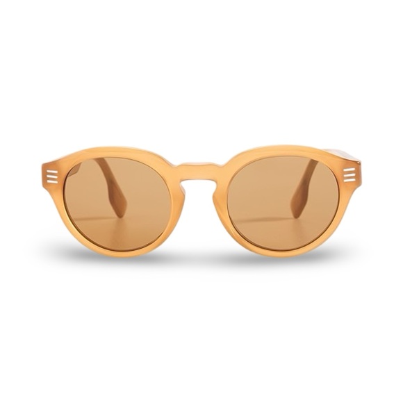 NEW Burberry BE4404 Round Sunglasses Honey Amber Acetate Italy 50mm - Picture 3 of 16